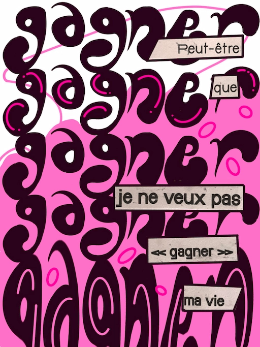 text I don't want to win/earn my life